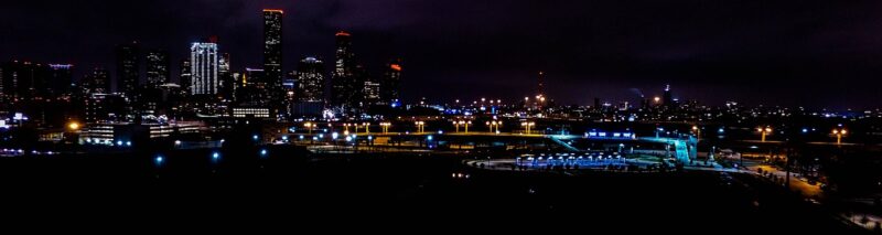 houston downtown night time. Image by Alex from Pixabay