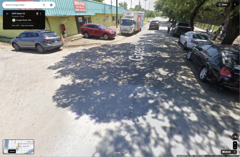 Map: Green Street @ Grove Street Where Quincy White Shot in His Vehicle: (Image Source: Google)